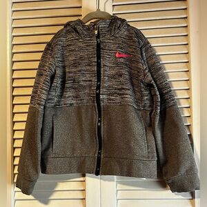 Nike Dri-Fit Athletic Jacket Gray & Pink Girls M 6